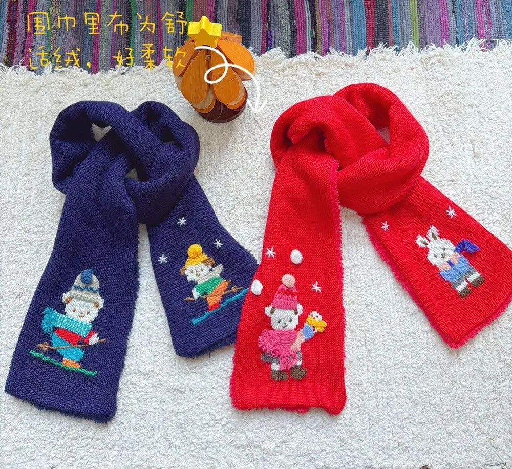 set sciarpa e cappello in due pezzi per bambini ragazzi ragazze Sciarpa calda in misto lana lavorata a maglia + cappello set da 2 pezzi