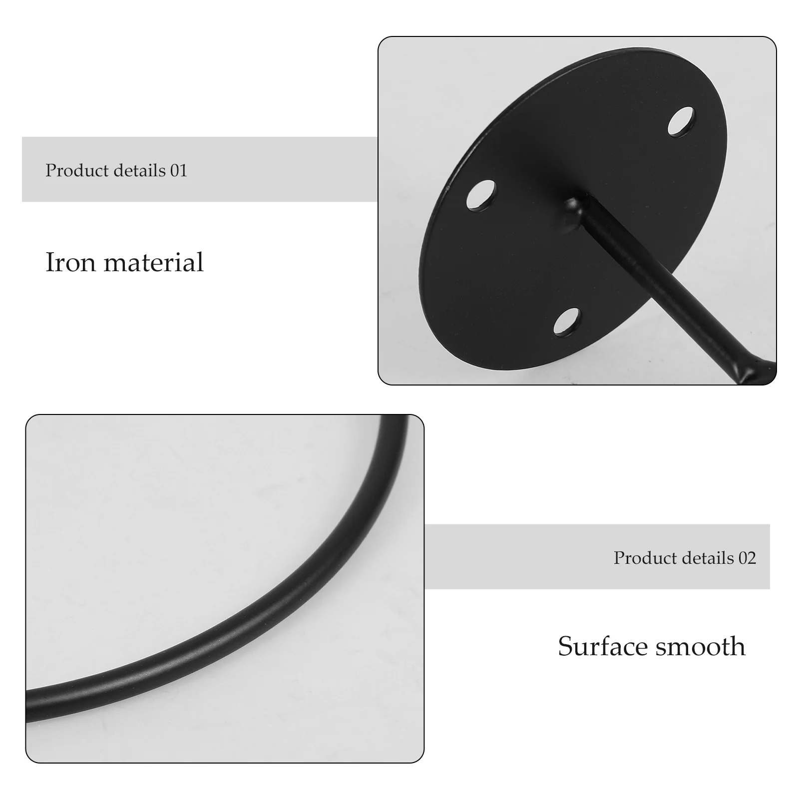 

3pcs Iron Ball Storage Mounted Football Basketball Display Holder Rustproof Durable Balls Wall Holder for Home Gym
