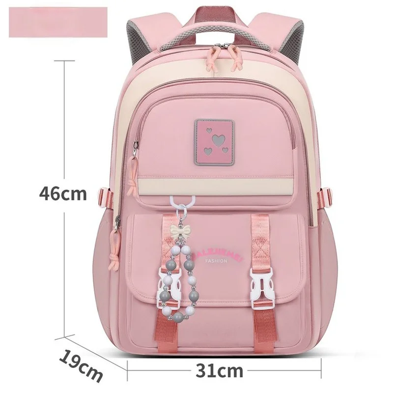New Large Capacity School Bag for Teen Boys Girls Black Backpack Multi Pocket Student Bookbag Casual Daypack Rucksack