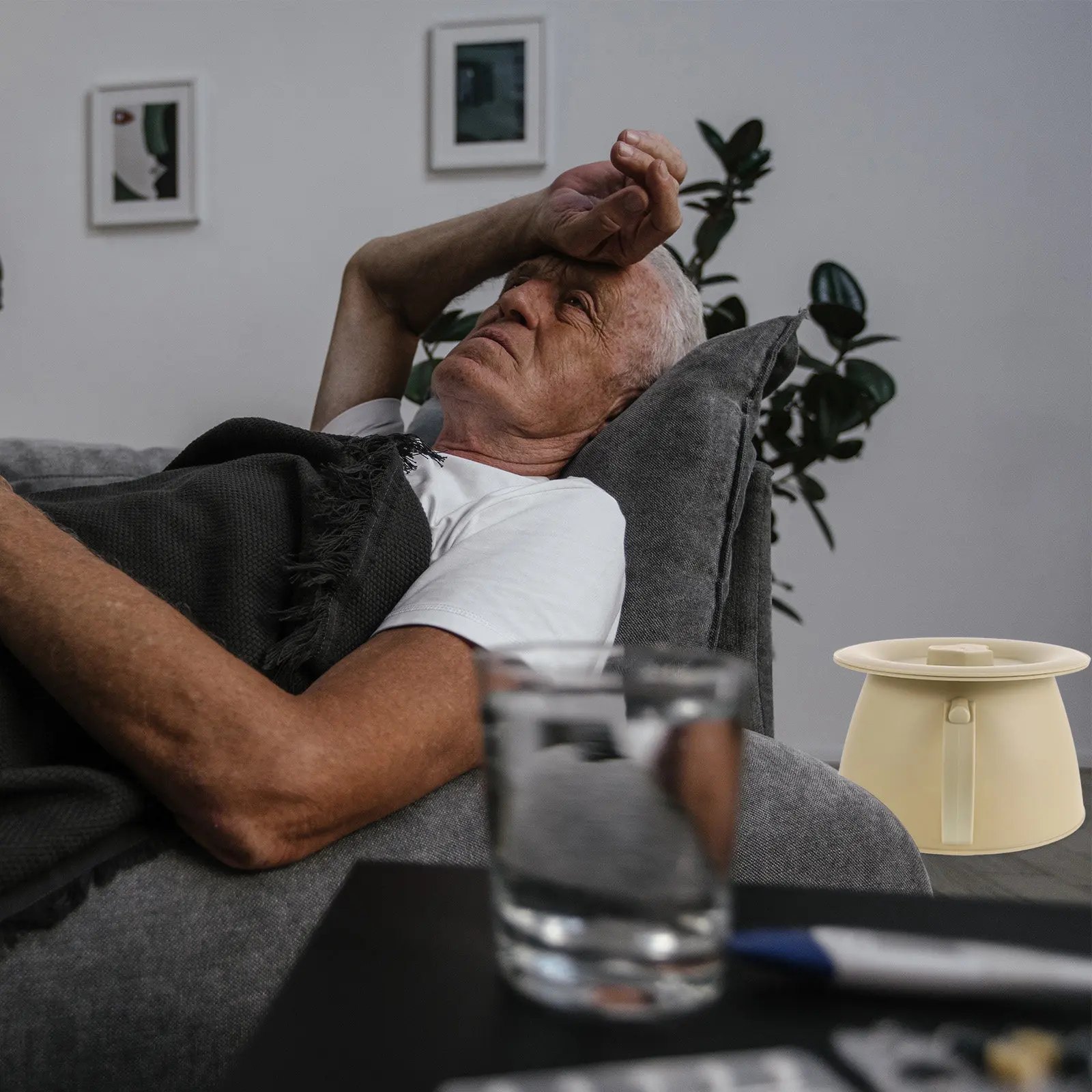 

Светло-желтый пластиковый судно-писсуар с крышкой, сверхпрочный, портативный, для лежачих больных и инвалидов, для ночного использования, контейнер для сбора мочи