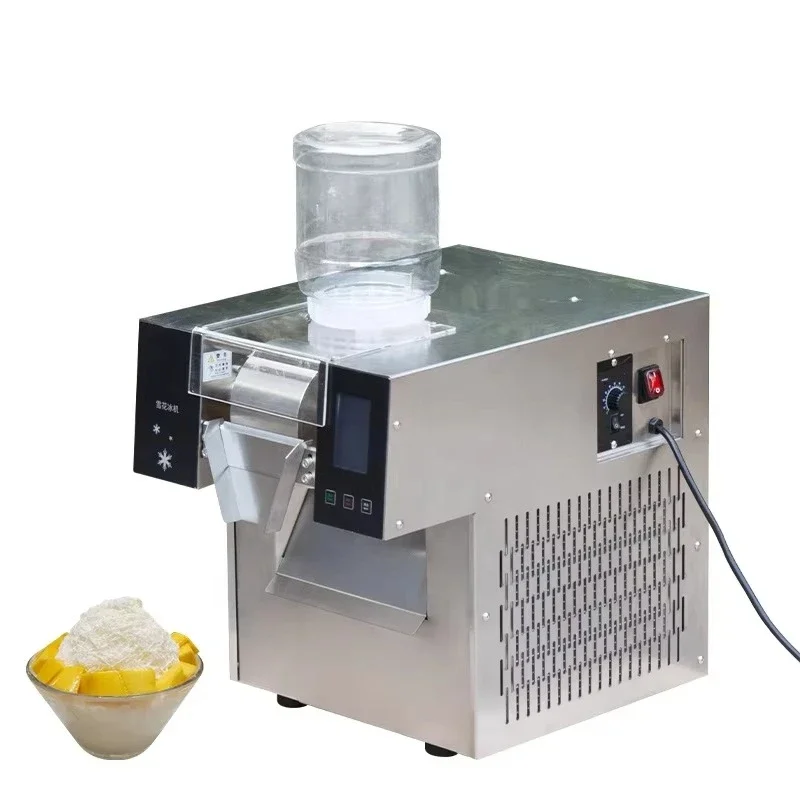 Commercial Stainless Steel Fully Automatic Ice Maker Snowflake Machine Cold Drink Ice Cream High Capacity Equipment