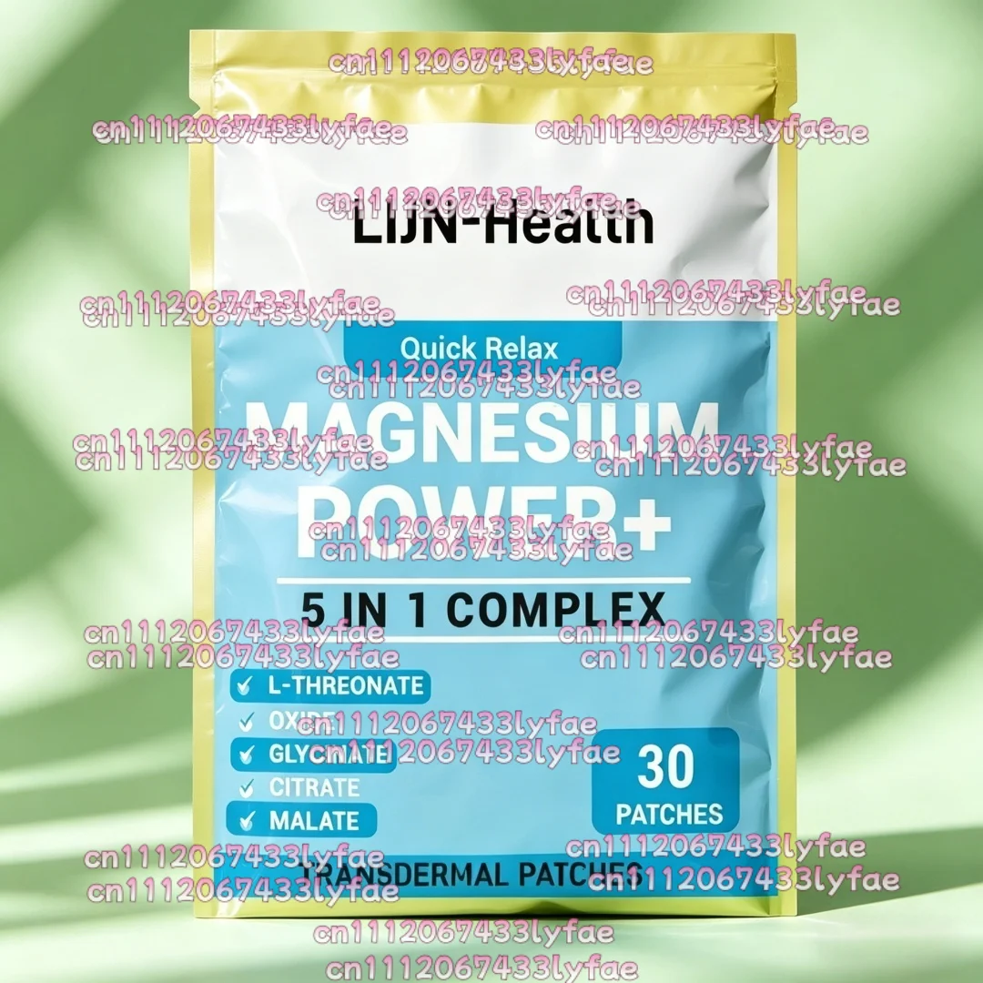 30 Patches Magnesium Complex Transdermal Patches with L-Threonate for Sleep, Calm & Muscle Recovery