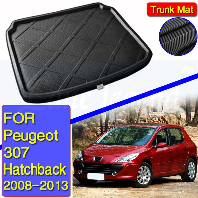 For Peugeot 307 307sw 2008-2013 Hatchback Rear Cargo Liner Boot Mat Tray Mud Waterproof Pad Protector Tailored Trunk Liner 2009