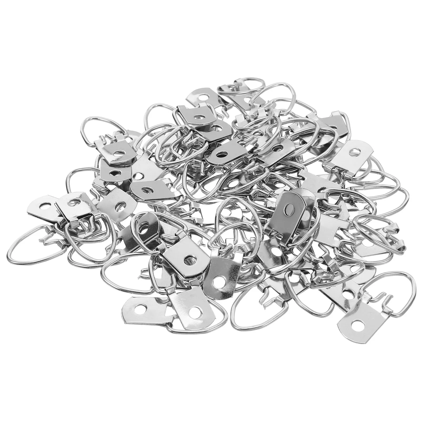 500Pcs Compact Stainless Steel Triangle Picture Hanging Hardware Small Eyelet Frame Hooks for Photos Paintings Mirrors Wall Art