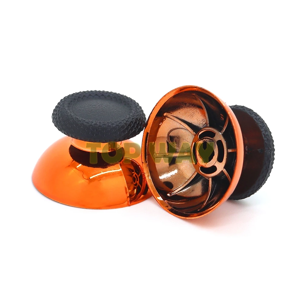 소니 플레이 스테이션 5 PS5 컨트롤러 용 1PCS 크롬 썸 스틱 버섯 캡 아날로그 스틱 썸 스틱 캡 전기 도금 도금