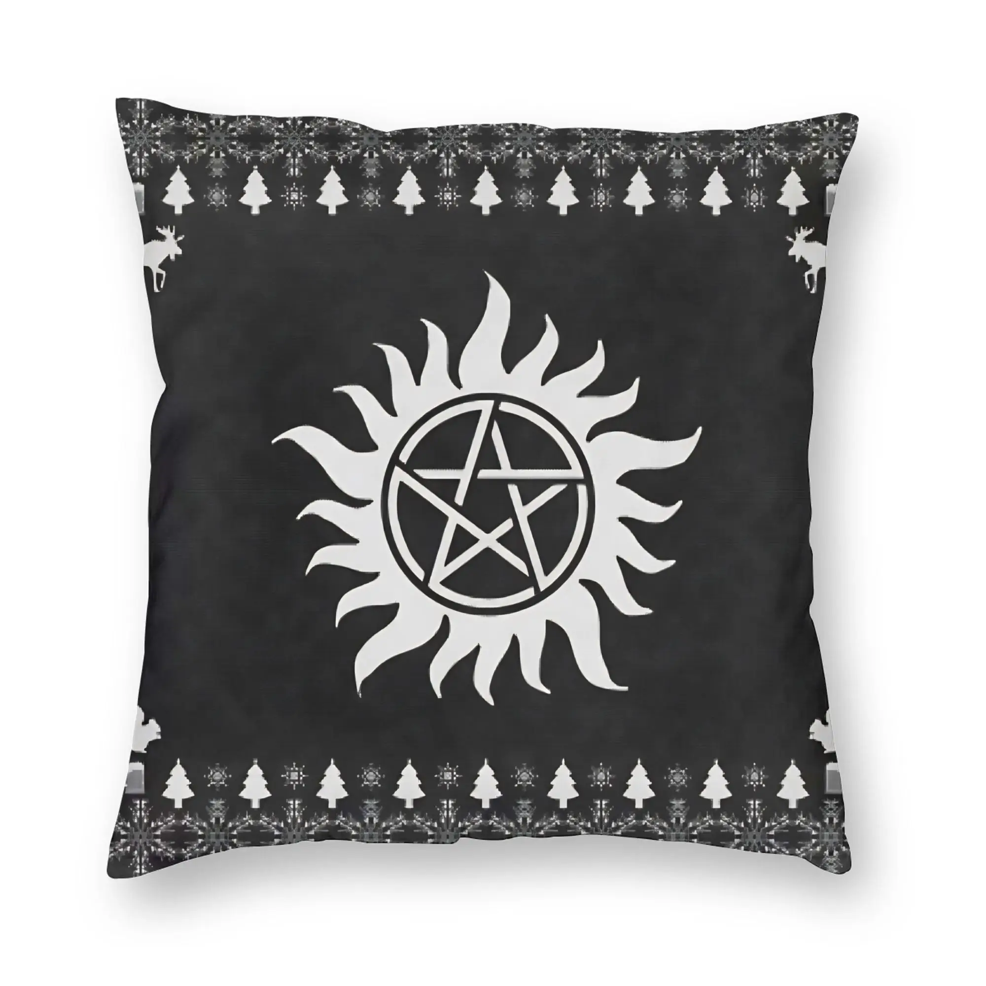 Supernatural Holiday Sweater Pillowcases  Morden Pillow Case For Couch Sofa Bedroom Design Pillow Cover