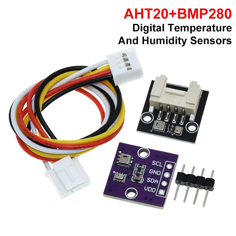 

AHT20+BMP280 Temperature Humidity Air Pressure Controller Module High-precision Digital Temperature Humidity Air Pressure Sensor