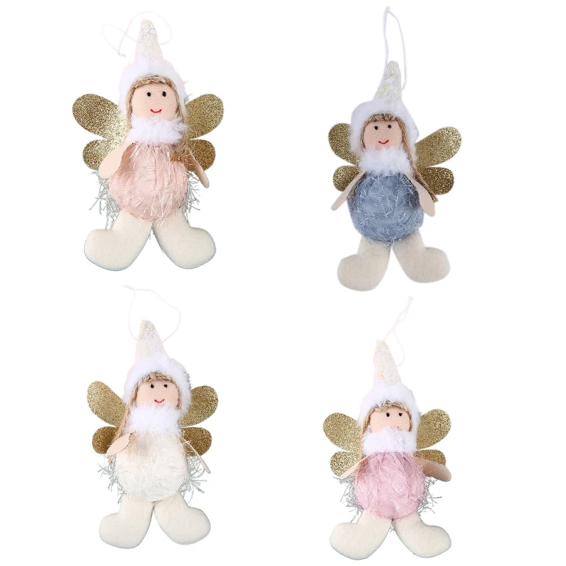 

Christmas Angel Doll Hanging Pendant Merry Xmas Tree Decorations Home Ornament New Year Party Gift for Kids Girls