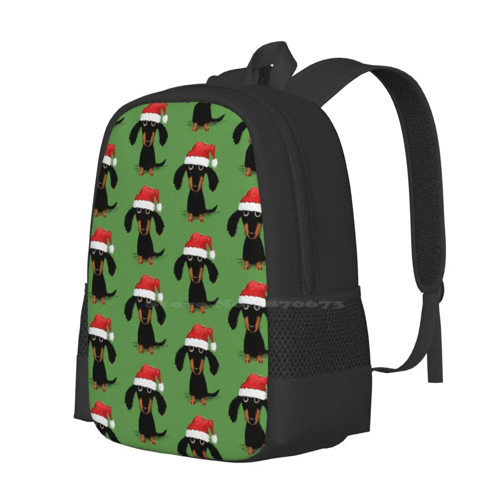 Doxie Clause Santa Dachshund | Funny Wiener Dog Christmas Bag Backpack For Men Women Girls Teenage Pets Animals Christmas