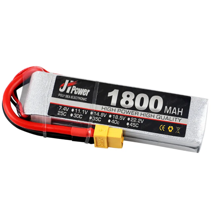 

JH Power 2S 3S 4S 5S 6S RC LiPo Battery 7.4V 11.1V 14.8V 18.5V 22.2V 1800mAh 25C 35C 100C for RC Car Helicopter Boat RC Drone