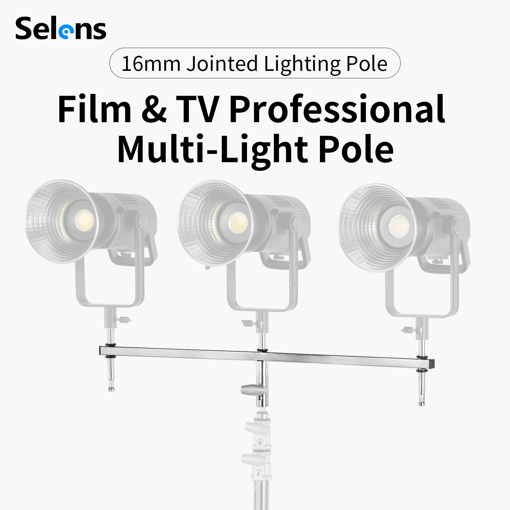 Selens Multi-function Multi-Light Splicing Pole 16mm Jointed Lighting Pole Photo Studio Kits Light Stand Photography Accessories