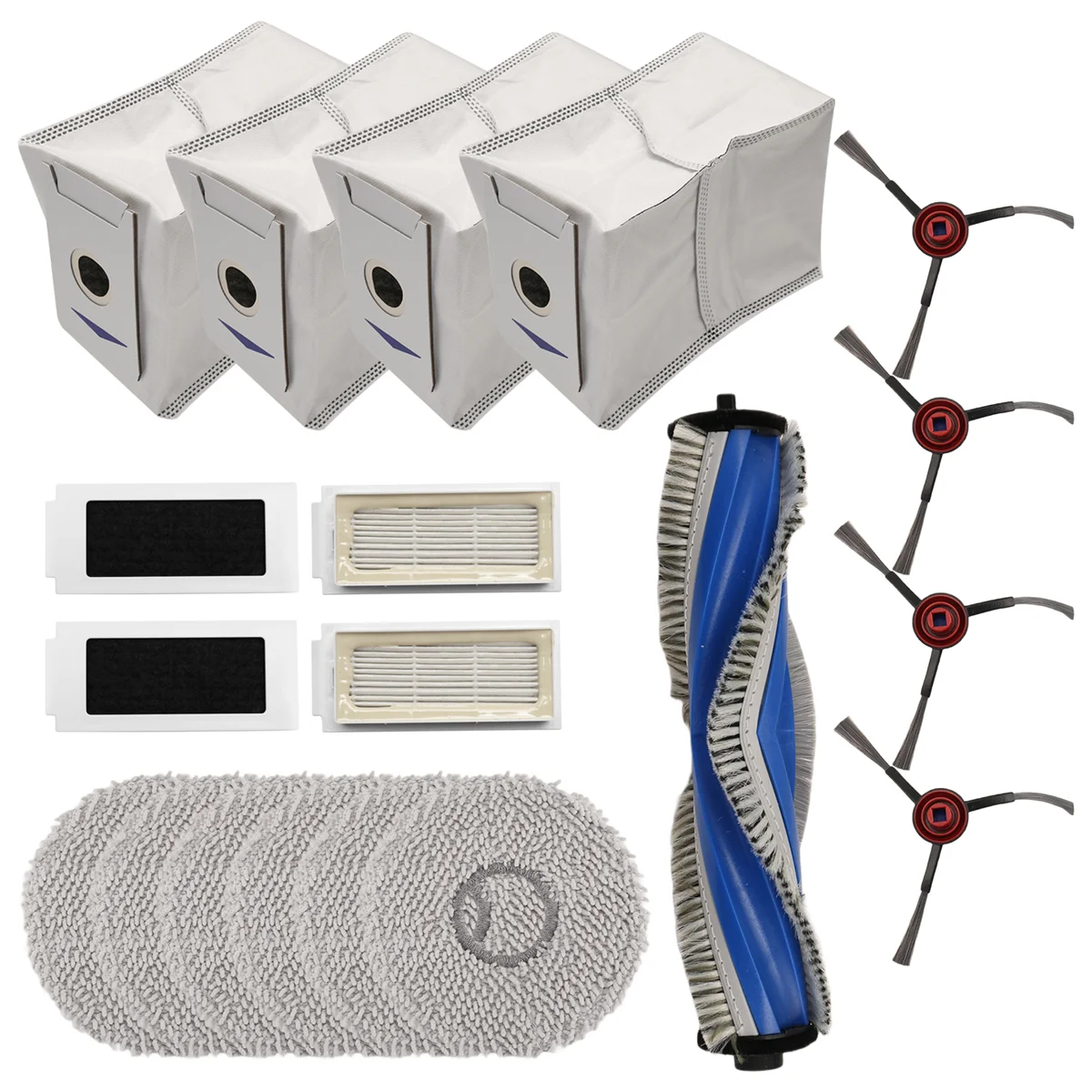 【B25B】Accessories for ECOVACS DEEBOT T30 Pro Omni / T30 Omni Robot Vacuum Cleaner, Main Brush, Dust Bags,Cloths, Filters view 3