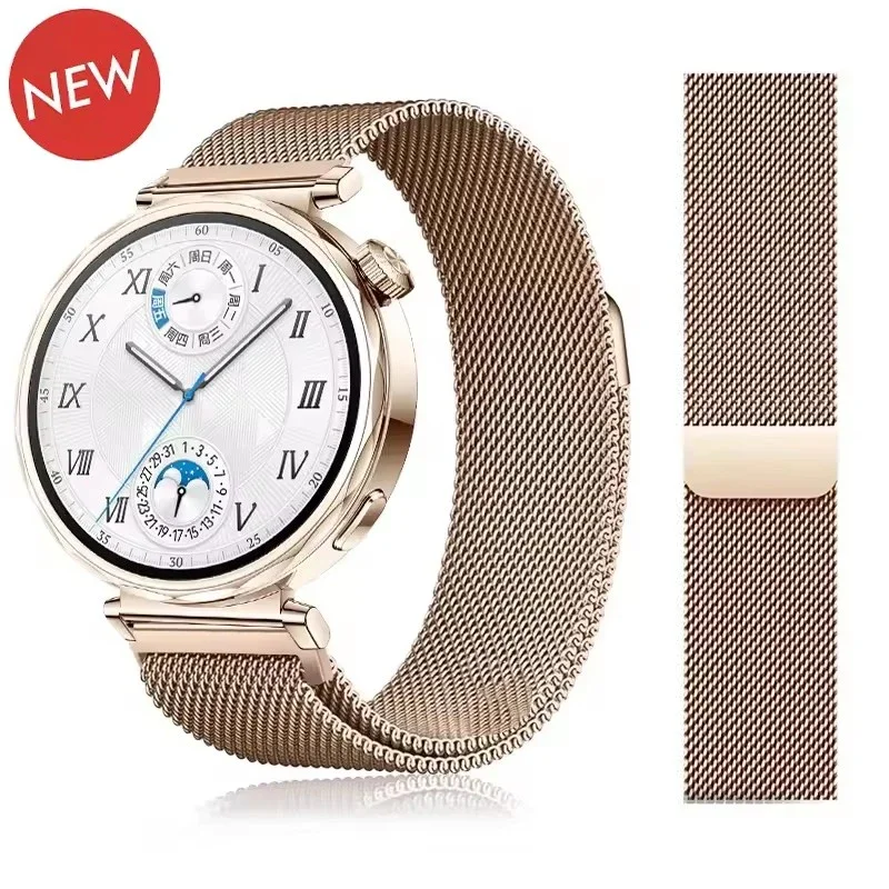 18 mm hochwertiges Milanese-Loop-Armband für Huawei Watch GT 4 5 41 mm Metall-Magnetarmband für Huawei Watch 5 42 mm /GT5Pro 42 mm