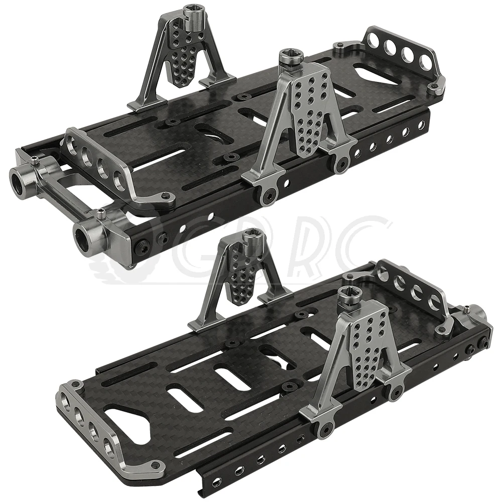 Kit telaio telaio fai da te in metallo guide estese torri d\'urto 4x4 aggiornamento a SCX10 6x6 per 1/10 RC Crawler Axial SCX10 parte modificata