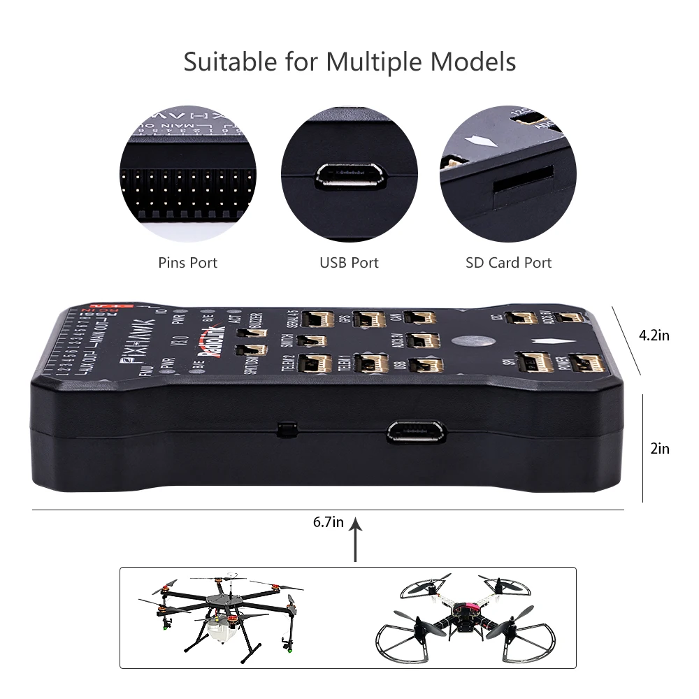 Radiolink 2.4,8 APM Pixhawk PIX controlador de vuelo de 32 bits FC con GPS M10N SE100 para Dron cuadricóptero multirotor de 6-8 ejes RC