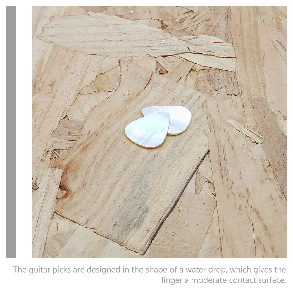 

2Pcs Guitar Picks for Acoustic Electric Bass and Ukulele Stone Finger Pick with Water Drop Shape Enhanced Sound Clarity and