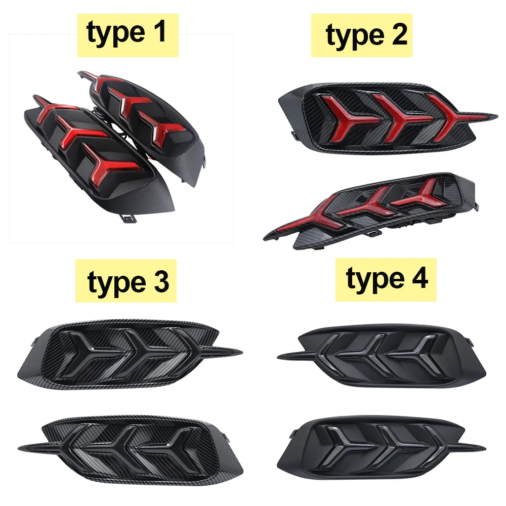 1 Pair Rear light For Honda Civic 2016 2017 2018 LED DRL Rear Bumper tail light Brake Lights turn Signal lamp reflector