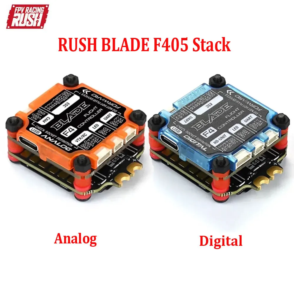 RUSHFPV RUSH BLADE F405 Stack F405 Flight Controller with 50A Sport F4 ESC 128K for RC FPV Freestyle Drone