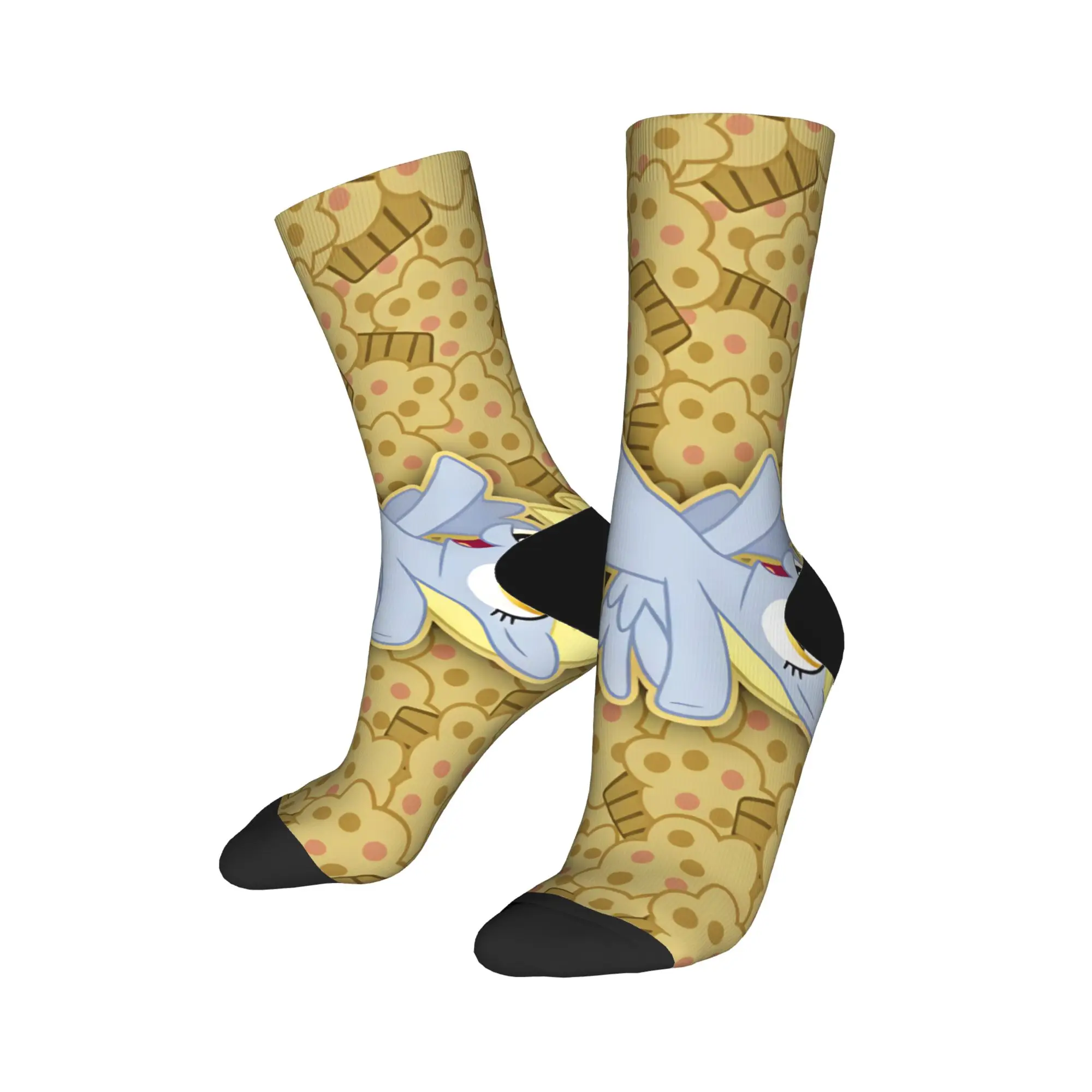 Derpy Muffins Hooves Stockings  Design Harajuku Socks Spring Non-Slip Socks Couple Running Sports Warm Soft Socks