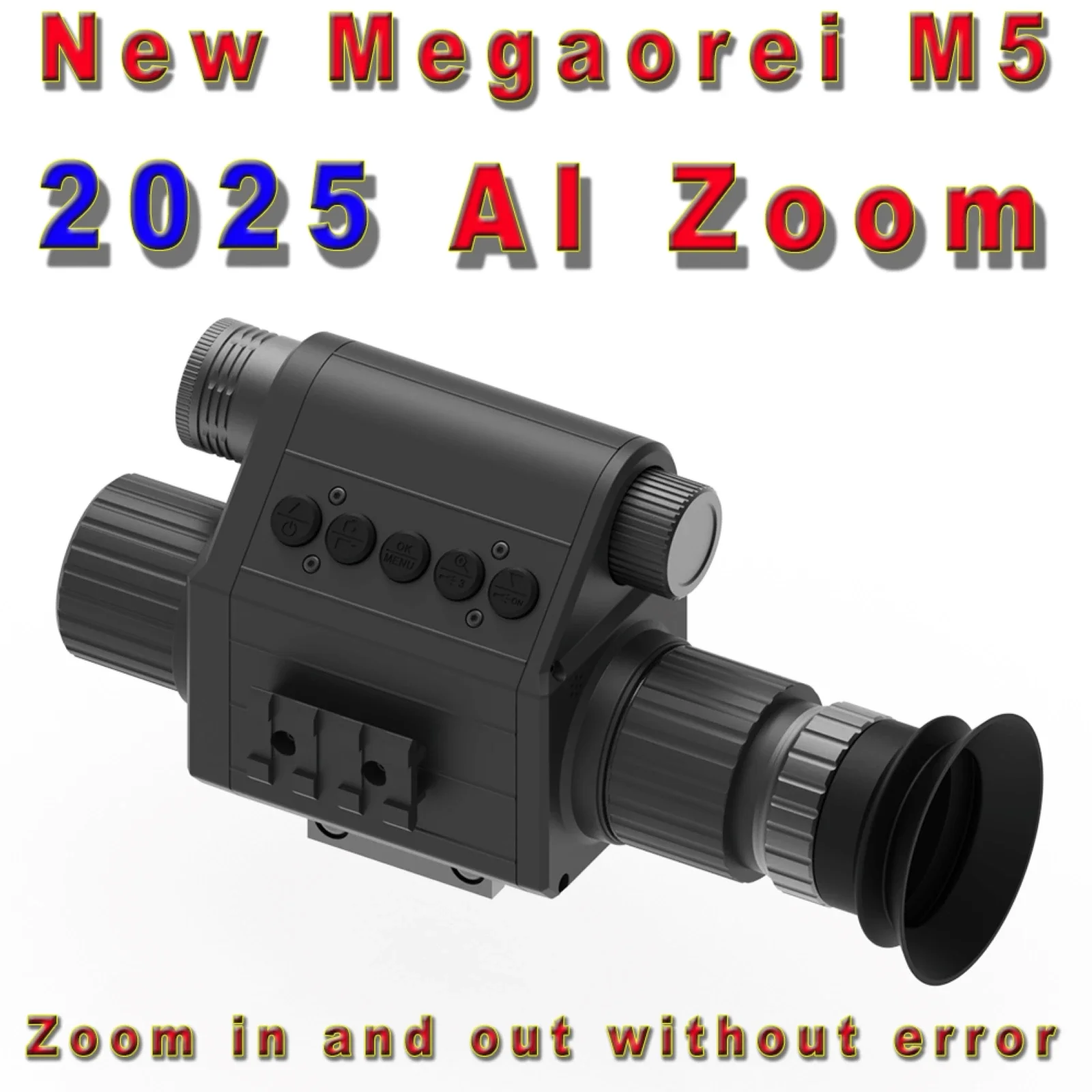 

Megaorei M5 Night Vision Scope with 1-5x Zoom Hunting Camera Infrared and HD1080P Resolution Recording LED/Laser ID