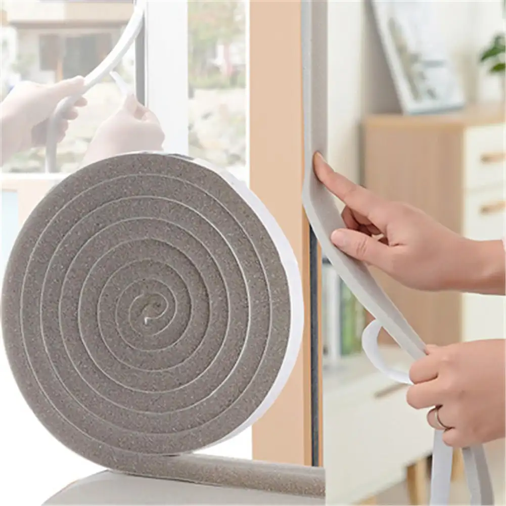 2M Self-adhesive Weatherstrip Door House Rubber Strip Foam Door Seal Window Sealing Strip Under Door Window Anti Cold