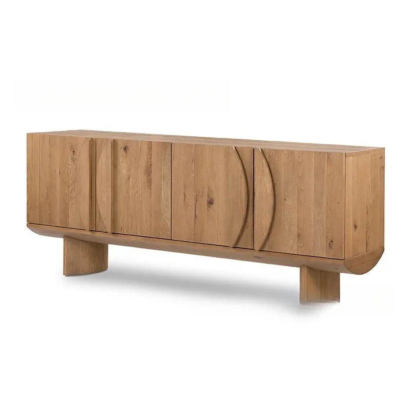 خزانة تلفزيون من الخشب الصلب الأمريكي بتصميم راقي وخزانة تلفزيون رائعة وخزانة جانبية لتناول الطعام