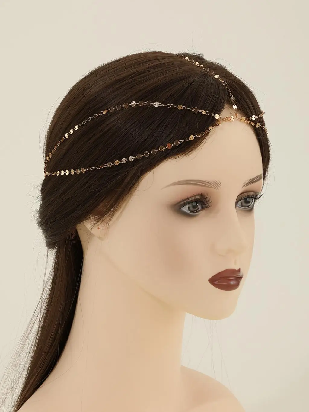 Cxwind Gold headdress chain, a hair accessory chain, a Bohemian princess headdress, as a gift to the woman you like