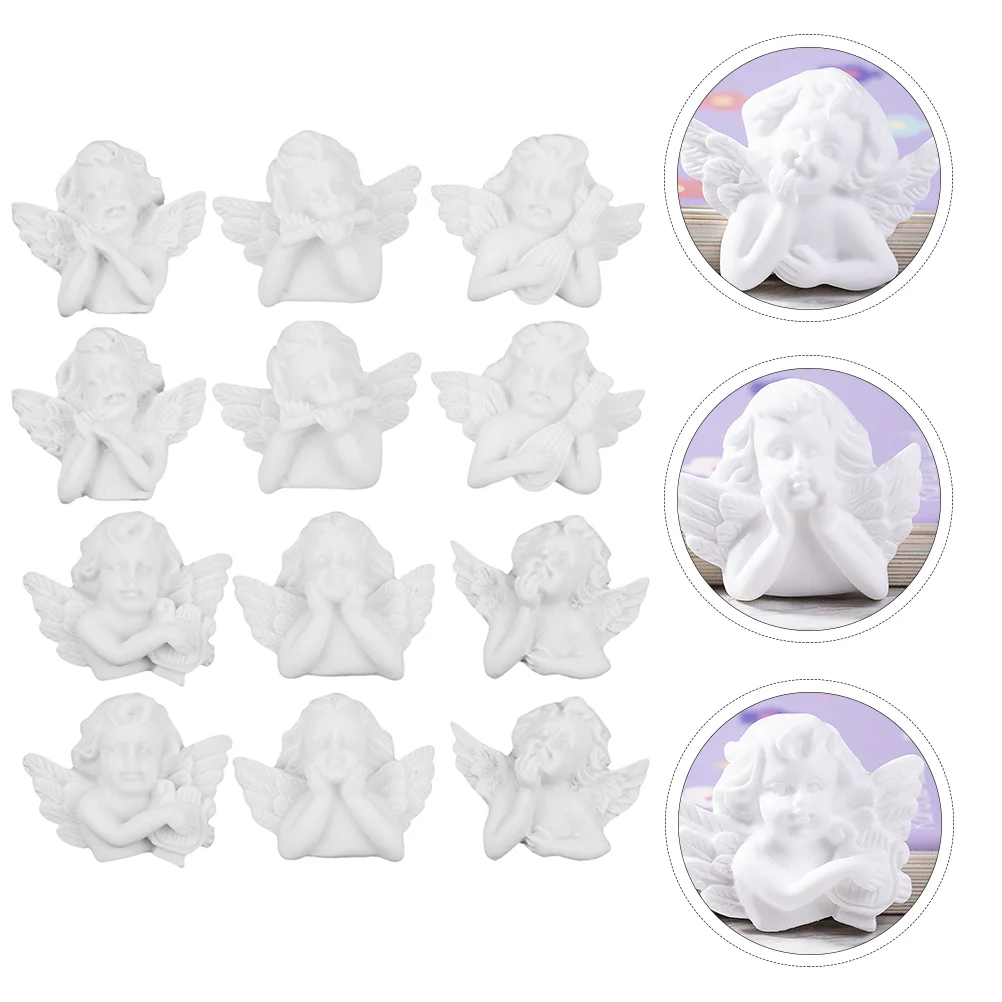 36 Pcs Angel Toy Accessories Vintage Decor Lovely Figurine Ornaments Photography Prop Statue Craft Decorate Shape Resin Child