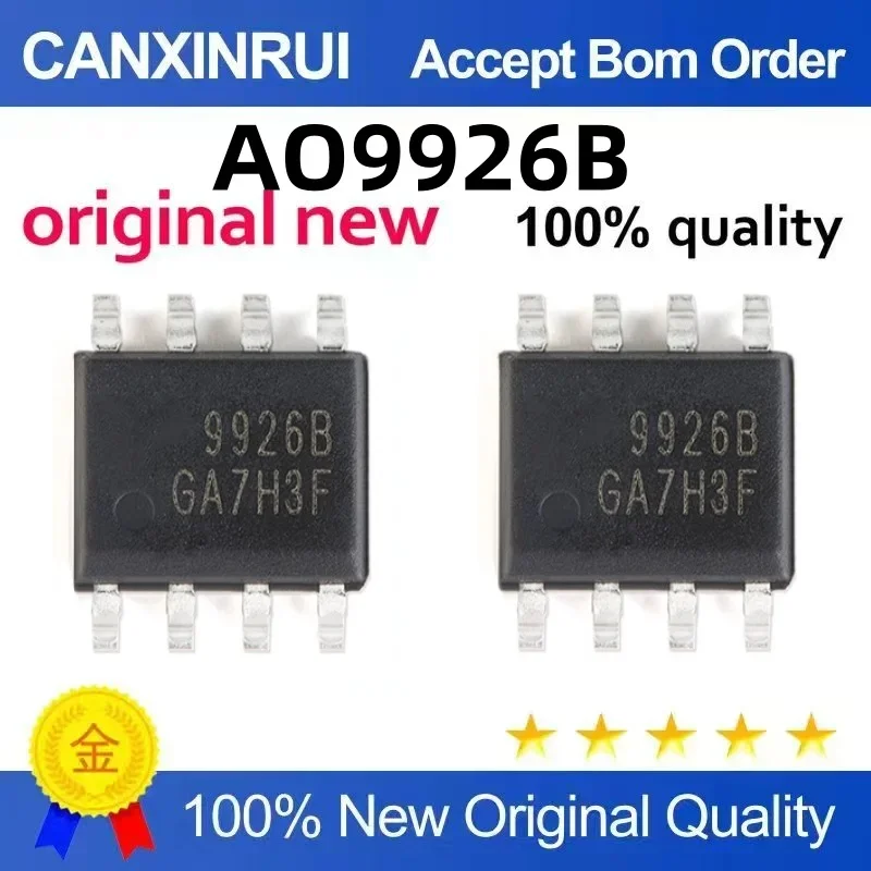 

(5-100 pieces) AO9926B AO9926 SOP-8 7.6A 20V Dual N-channel MOSFET Spot Chip IC