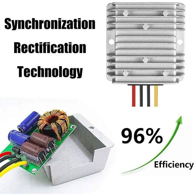 DC 24V To 48V 5A 240W DC Voltage Regulator Power Converter Waterproof Module Transformer Suitable For Golf Carts, Clubs