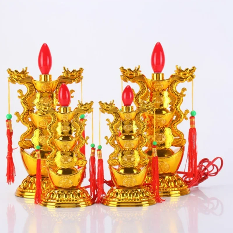 Simulation Candle Living Room Buddha Hall Buddha Front Supply Decor 2pcs