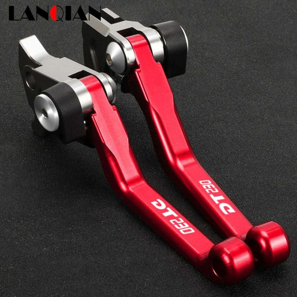 Motocross Aluminum Alloy Folding Pivot Brake Clutch Levers Handle For YAMAHA DT230 LANZA 1997 -2001 DT230 Off-Road Pit Dirt Bike