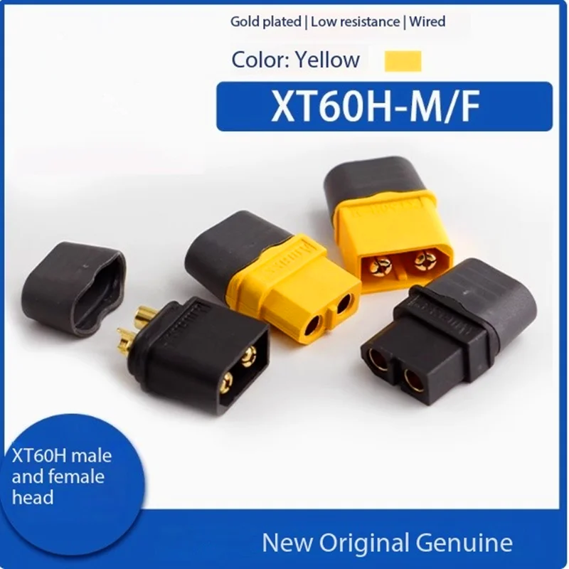 2-5 قطعة XT60H التوصيل مع غمد الإصدار 12AWG تمديد كابلات لتقوم بها بنفسك الذكور والإناث كابل البطارية مطلية بالذهب التوصيل T-قابس موصل