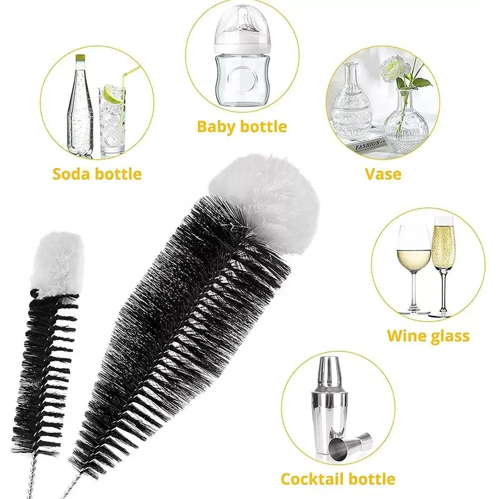 Kitchen Cleaning Tool Soda Stream Bottle Brush Drink Wineglass Bottle Cup Dust Removal Glassware Jars Cleaner