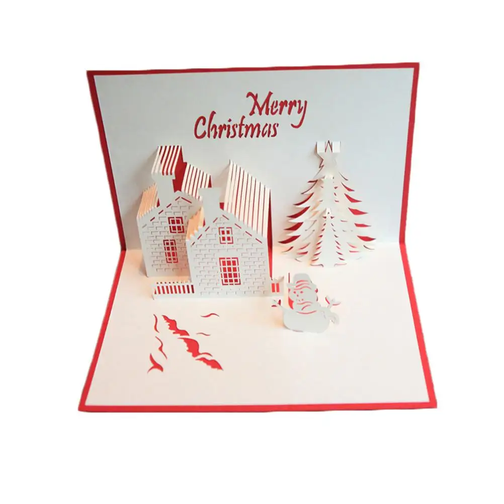 

3D всплывающие поздравительные открытки, креативное изделие из бумаги, рождественская годовщина, нетоксичная экологическая печать, 3D-дизайн, подарочное крепление, цветок