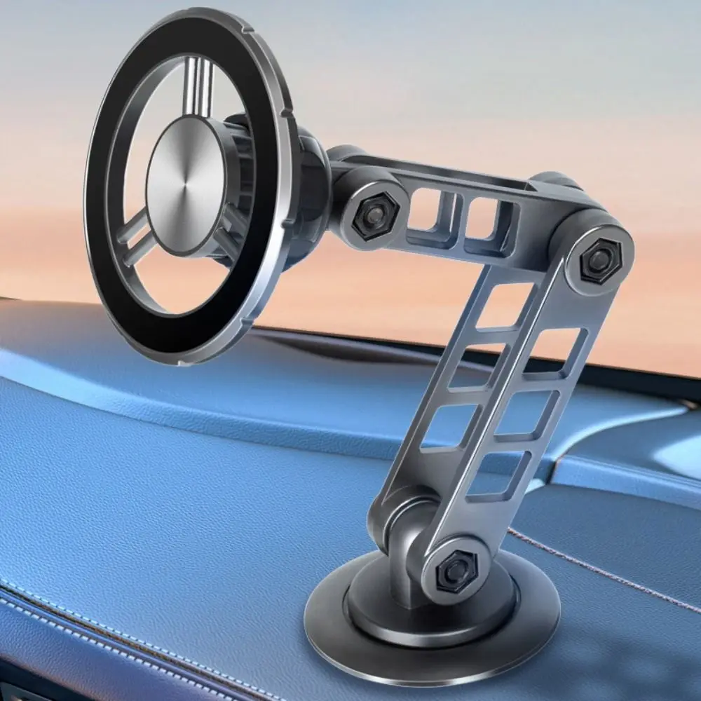 360° Rotation Magnetic Car Phone Holder Folding Anti-Shake Navigation Bracket Multifunctional Telescoping