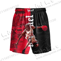 Basketball Jordan New Summer Basic Mesh Shorts Classic Printed Sports Shorts Men's Basketball Sports Beach Shorts 3D Printing