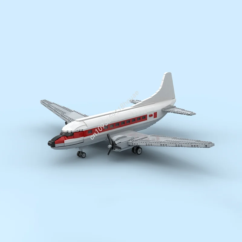 

1091pcs MOC Vintage Commuter Airliner nan Model Building blocks Kids Modular creative toys DIY Christmas gifts