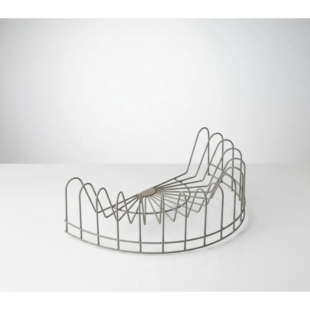 

Vintage Rustic Wire Dish Rack, Plate Display Holder for Kitchen Counter, Gray 16x8x4.5 Inch