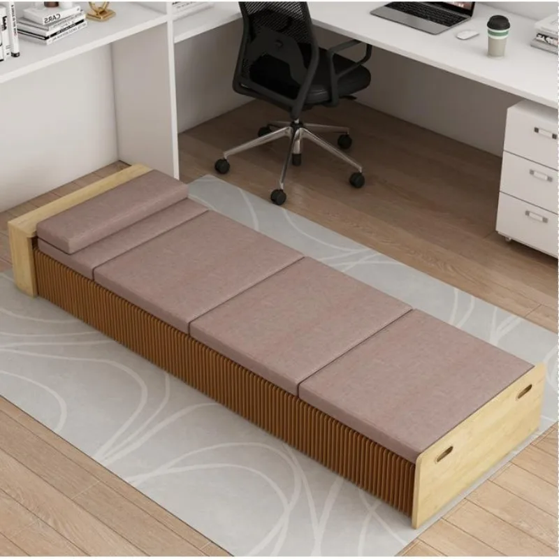 Folding bed, single multi-functional organ paper bed, office lunch break bed, home retractable portable double escort bed