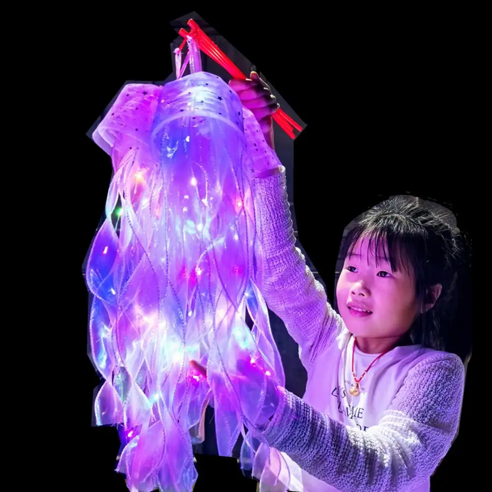 50cm Jellyfish Lamp Elegant Gauze Colorful Jellyfish Party Hanging Lantern Decor Hanging Jellyfish Lantern Glowing Jellyfish