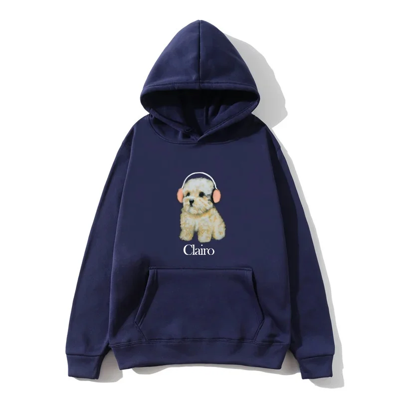 Clairo-メンズとレディースのトップスフード付きセーター楽しい犬柄新しい原宿ファッションパーカー2025秋冬コットンパーカー