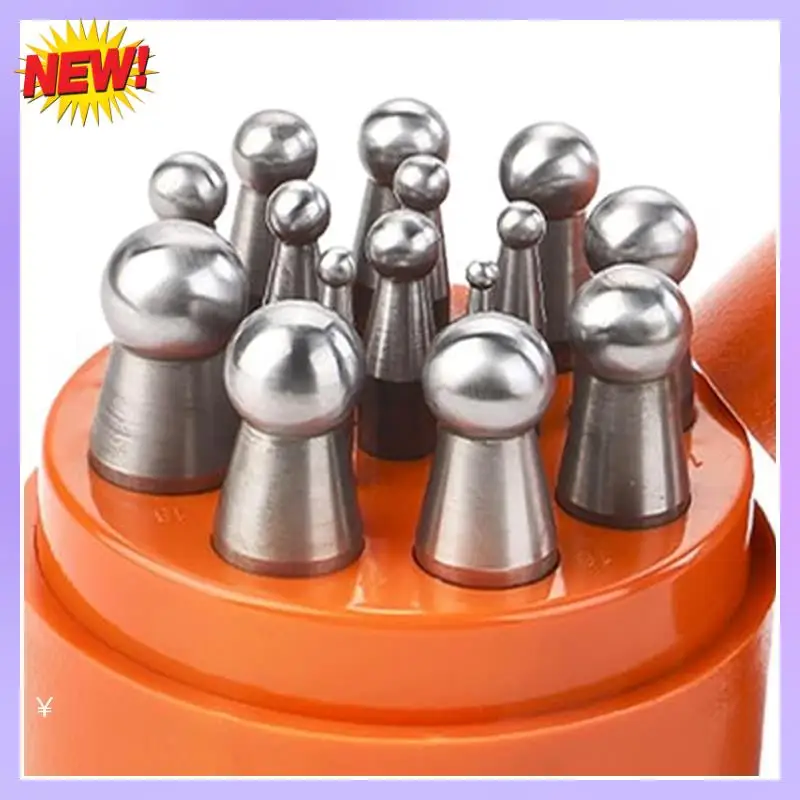

T24C Doming Block Punch Set, Dapping Punches Processing Crafting Metal Forming Tools Stamping Tools For Shaping Beads