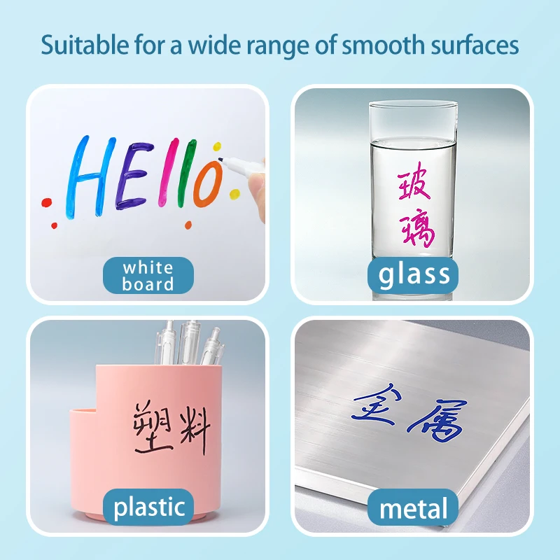 BAOKE MP3924A-12 Colors Mini Whiteboard Marker Pen Set