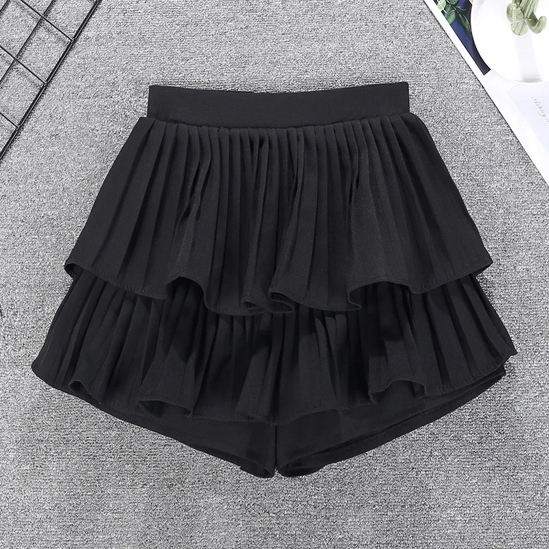 Sweet Kawaii Tiered Ruffled Mini Skirt High Waist Layer Flowy Chiffon Short Skirt Summer Spring Women Soft-Girl Fairycore Outfit