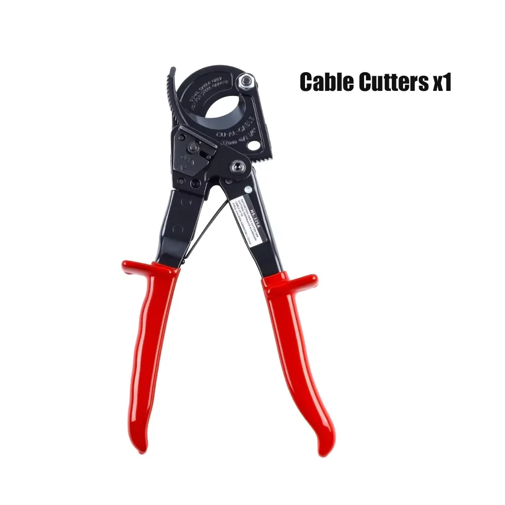 Obcinak do kabli z grzechotką 1-1/4\" Zakres cięcia 0-240mm² 32mm Nadaje się do cięcia pojedynczych, wielożyłowych kabli miedzianych i aluminiowych