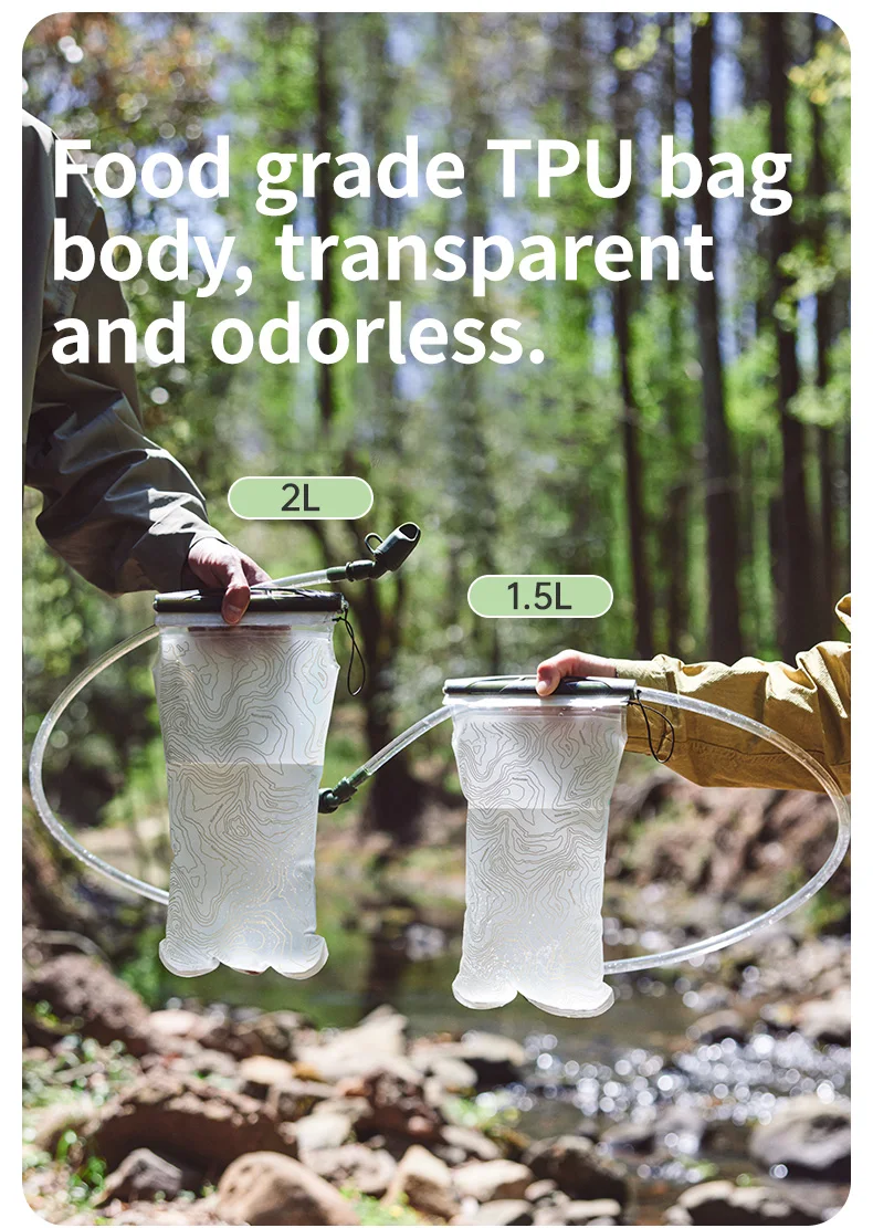 Nature hike wassers äcke tpu anti bakterieller Trink beutel im Freien 3l tragbarer zusammen klappbarer Wanderberg-Trink beutel – Detail 5