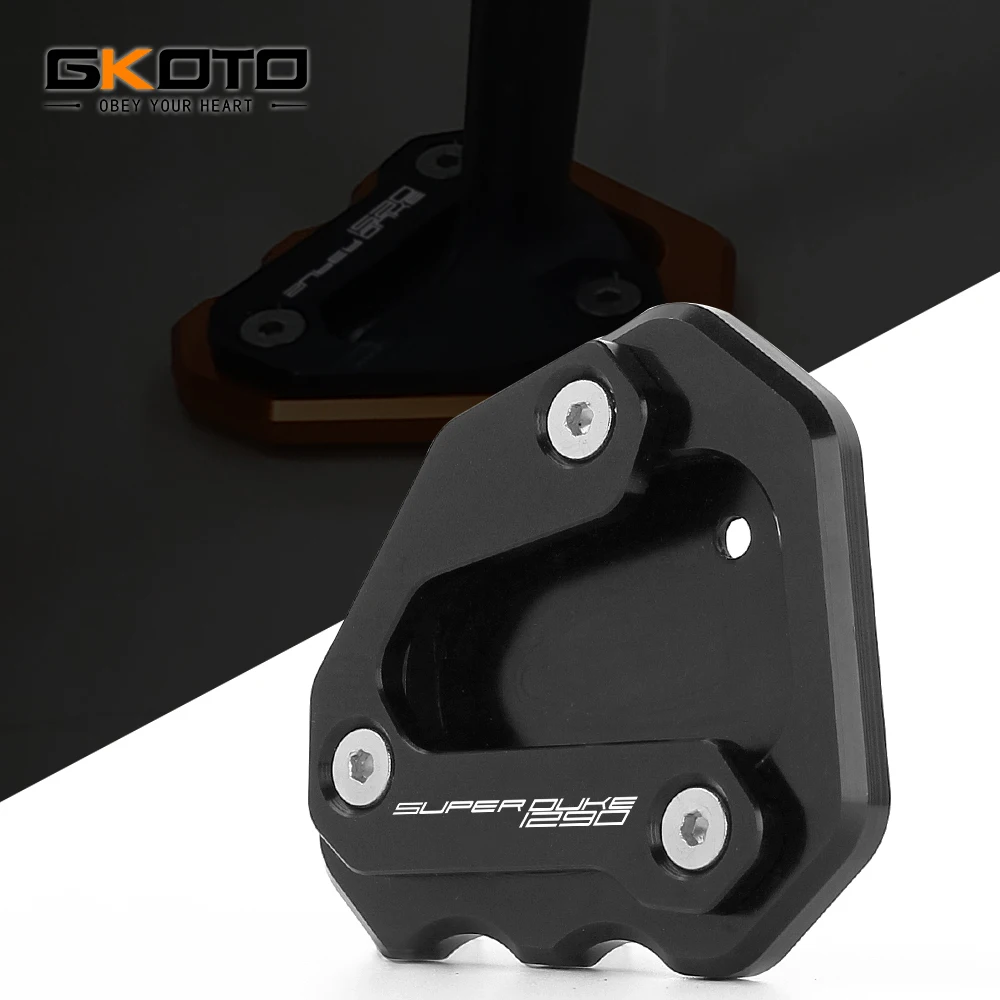 For KTM 1290 Super Duke R gt 2013-2016 2017 2018 Motorcycle CNC Aluminum Side Stand Enlarger Extension Base Plate With logo