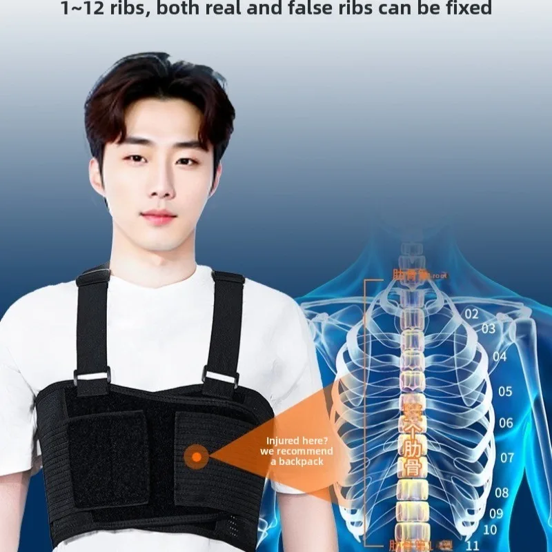 

Rib Support Brace, Breathable & Adjustable Chest Wrap for Fracture Recovery, Post-Surgery Waist Belt Stabilizer