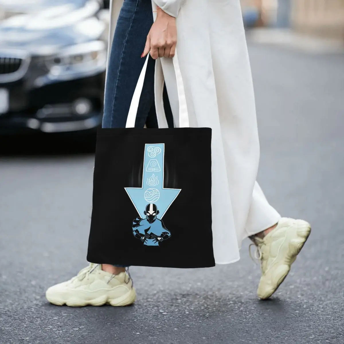 Avatar Aang Arrow Shopping Bags Folding Canvas The Tote Bag Ladies Shoulder Tote Travel Handbag